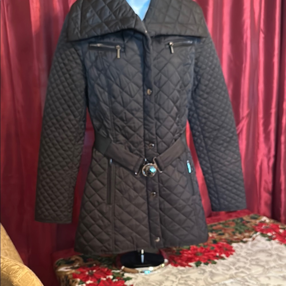 Laundry By Shelli Segal Black Quilted Puffer Coat